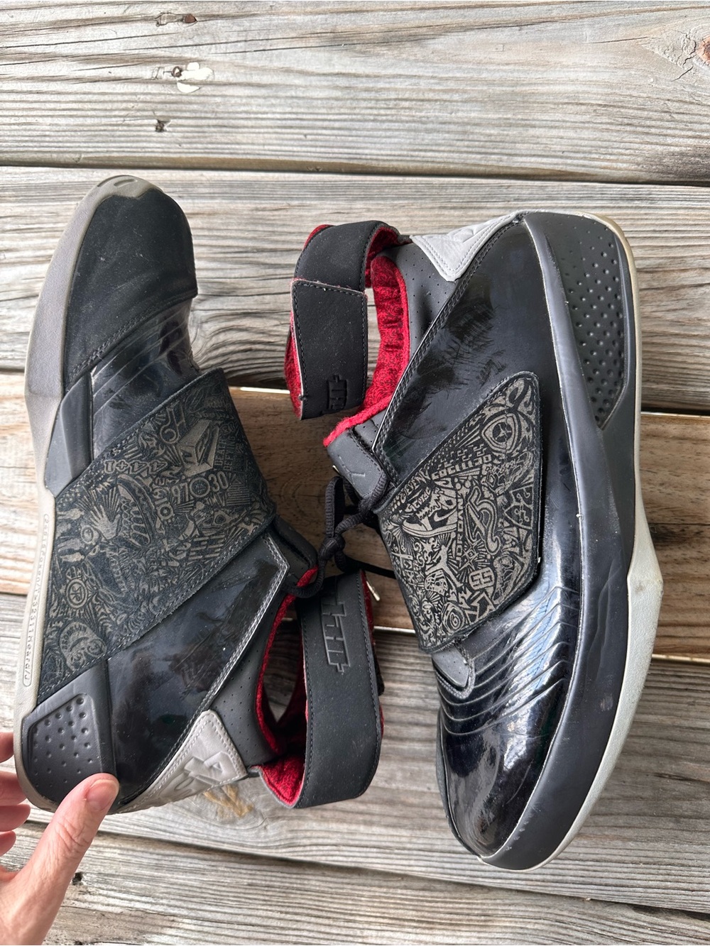 Air Jordan XX 20 Retro Stealth 2015 Black Red Men’s 13.5 310455-002 Rare - Picture 6 of 9